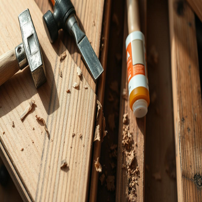 చెక్క తలుపు మరమ్మత్తు యొక్క చిత్రం