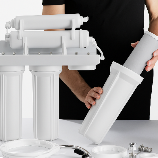 వాటర్ ప్యూరిఫైయర్ ఫిల్టర్ తనిఖీ యొక్క చిత్రం