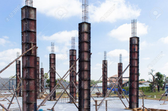 భవన స్తంభాల పని (10 అడుగులు) యొక్క చిత్రం