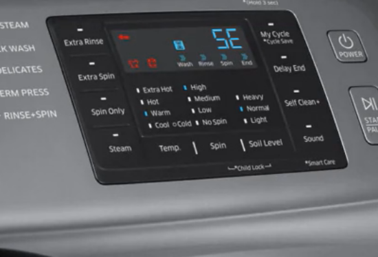 డిస్ప్లేలో వాషింగ్ మెషిన్ లోపం (ధర ప్రారంభం) యొక్క చిత్రం